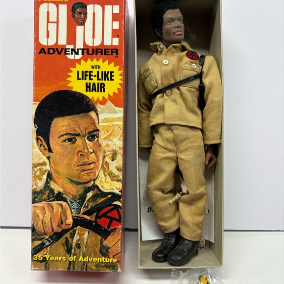 Vintage Hasbro 7404 Black GI JOE Adventure Team 1970 BLACK ADVENTURER In Box - Picture 2 of 14